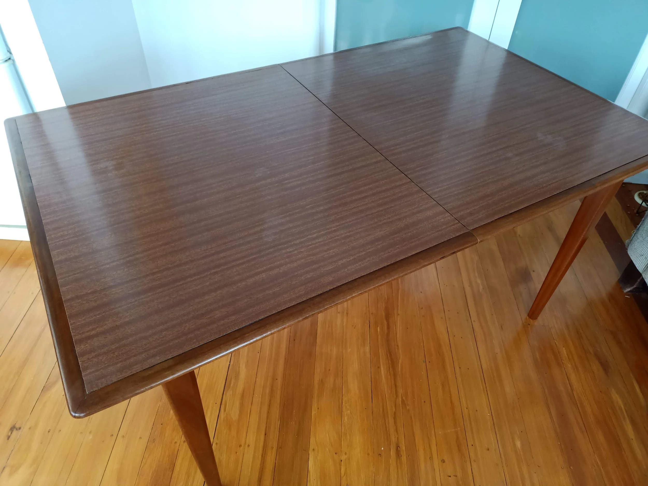 Mid Century Mahogany and Formica Dining Table