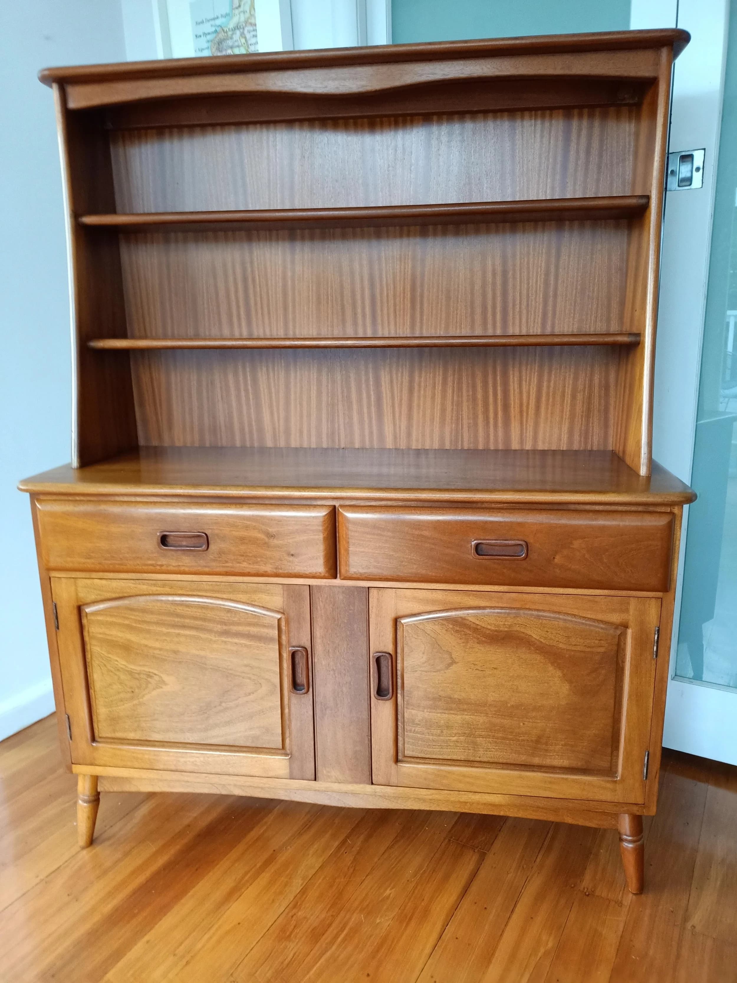Mid Century Mahogany Bookcase/ Dresser